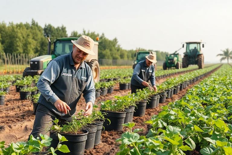 Smallholder Farmers in a field