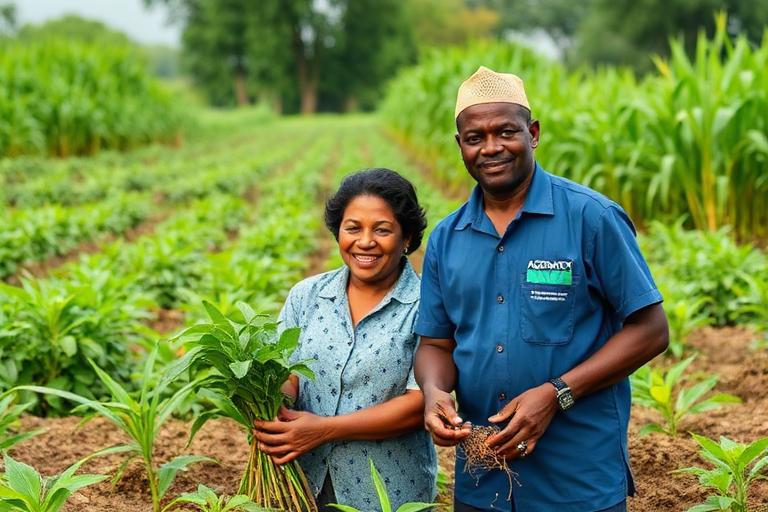 Smallholder Farmers in a field